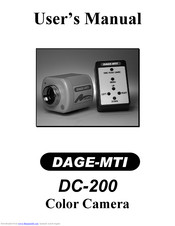 DAGE-MTI DC-200 User Manual
