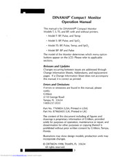Critikon Dinamap BP Operation Manual