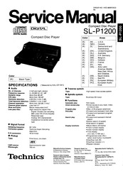Technics SL-P1200 Service Manual