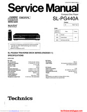 Technics SL-PG440A Service Manual