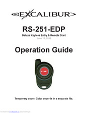 Excalibur RS-251-EDP Operation Manual