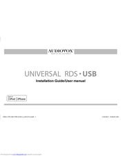 Audiovox Universal RDS USB Installation Manual & User Manual