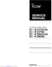 Icom IC-F2721D Service Manual