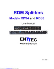 Enttec RDS8 User Manual