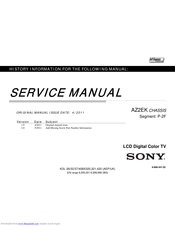 Sony Bravia KDL-37BX420 Service Manual