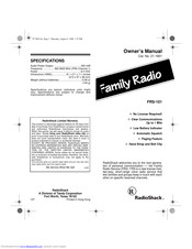 Radio Shack FRS-101 Owner's Manual