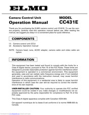 Elmo CC431E Operation Manual
