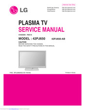 LG 42PJ650 Service Manual