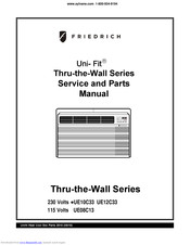 Friedrich Uni-Fit UE08C13 Thru-the-Wall Series Service And Parts Manual