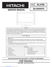 Hitachi 26LD8000TA Service Manual