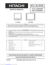 Hitachi C20-LC880SNT Service Manual