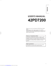 Hitachi 42PD7200 User Manual