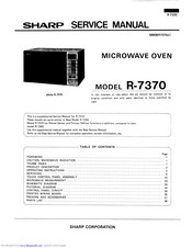 Sharp R-7370 Service Manual