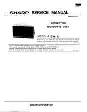 Sharp R-7H10 Service Manual