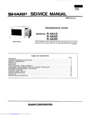 Sharp R-4A30 Service Manual