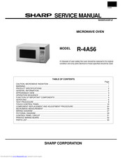 Sharp R-4A56 Service Manual