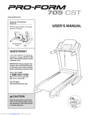 Pro-Form 705 CST User Manual