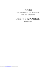 Ibase Technology IB800 User Manual