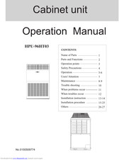 Haier HPU-96HT03 Operation Manual