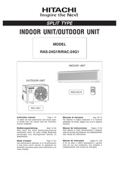 Hitachi RAC-24G1 Instruction Manual