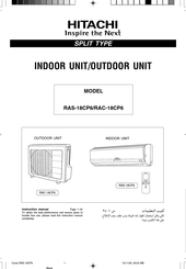 Hitachi RAS-18CP6 Instruction Manual