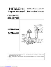 Hitachi Ultravision C50-LD7000 Instruction Manual