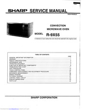 SHARP R-9X55 Service Manual