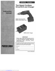 Porter-Cable 8501 charger Instruction Manual