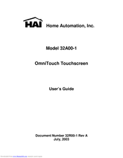 HAI OmniTouch 32A00-1 User Manual