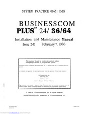 TIE PLUS24 Installation And Maintenance Manual