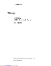 Tektronix MTX100A User Manual