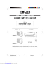 Hitachi RAC-350GHA Instruction Manual