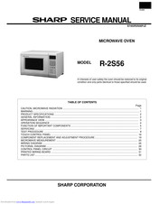 Sharp R-2S56 Service Manual