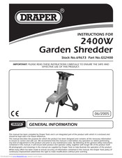 Draper 69673 Instructions Manual