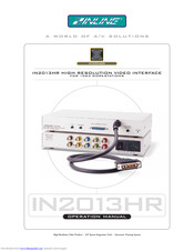 Inline IN2013HR Operation Manual