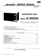 Sharp R-5800A Service Manual