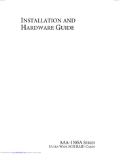 Adaptec AAA-130SA SERIES Installation And Hardware Manual