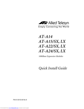 Allied Telesis AT-A24/LX Quick Install Manual