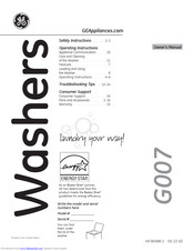 GE GTWS8350HWS Owner's Manual