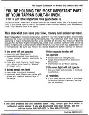 Tappan Z12-1441 Manual Book