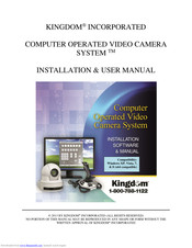 KINGDOM COMPUTER OPERATED VIDEO CAMERA SYSTEM Installation & User Manual
