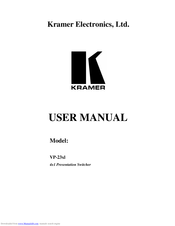 Kramer VP-23xl User Manual