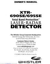 Whistler Total Band Protection XTR-695SE Owner's Manual