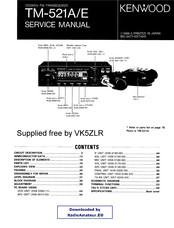 Kenwood TM-521E Service Manual
