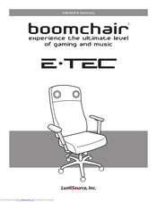 Lumisource boomchair E-TEC Owner's Manual