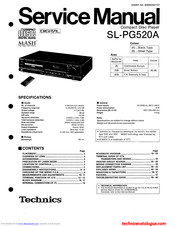 Technics SL-PG520A Service Manual