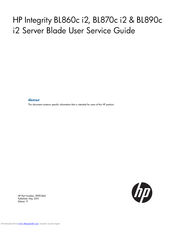 HP Integrity BL860c i2 User's & Service Manual
