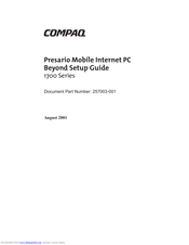 HP Compaq Presario 1700 Series Setup Manual