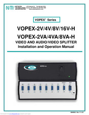 Network Technologies VOPEX-4VA-H Installation And Operation Manual