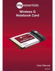 MyEssentials Wireless G Notebook Card User Manual